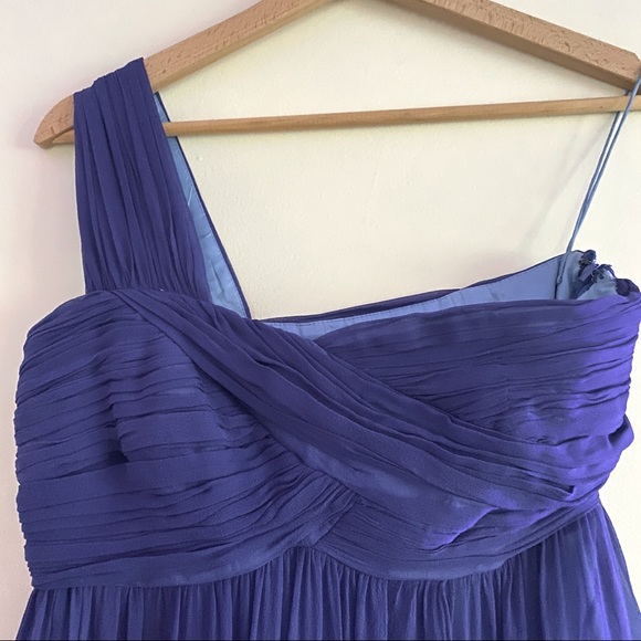 5|48 Blue One Shoulder Dress - Picture 5 of 7
